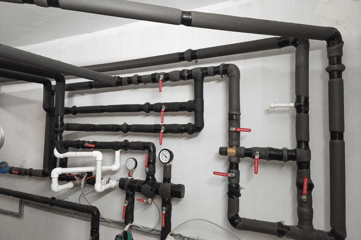 Kahramanmaraş TOKİ konutlarında yapılan taş yünü boru izolasyonu uygulaması